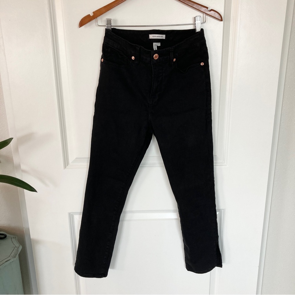Good American Black Ankle & Cropped Jeans